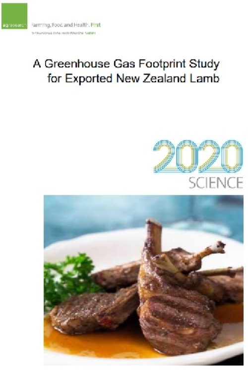 GHG footprint study for exported NZ lamb